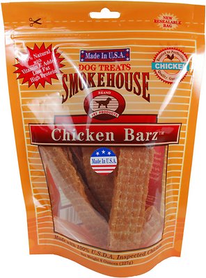 Smokehouse USA Chicken Barz Dog Treats, 8-oz
