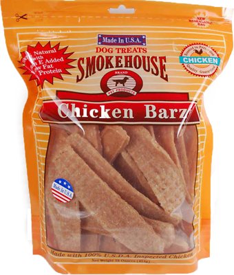 Smokehouse USA Chicken Barz Dog Treats, 16-oz