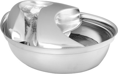 Pioneer Pet Stainless Steel Drinking Fountain Raindrop Design, 60-oz