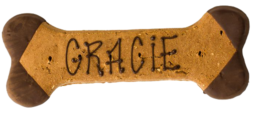 Three Dog Bakery Dino Bone (personalized with carob)