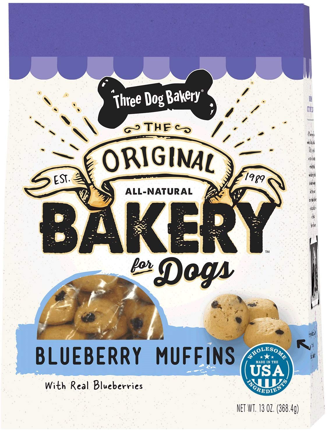 Three Dog Bakery Blueberry Muffin