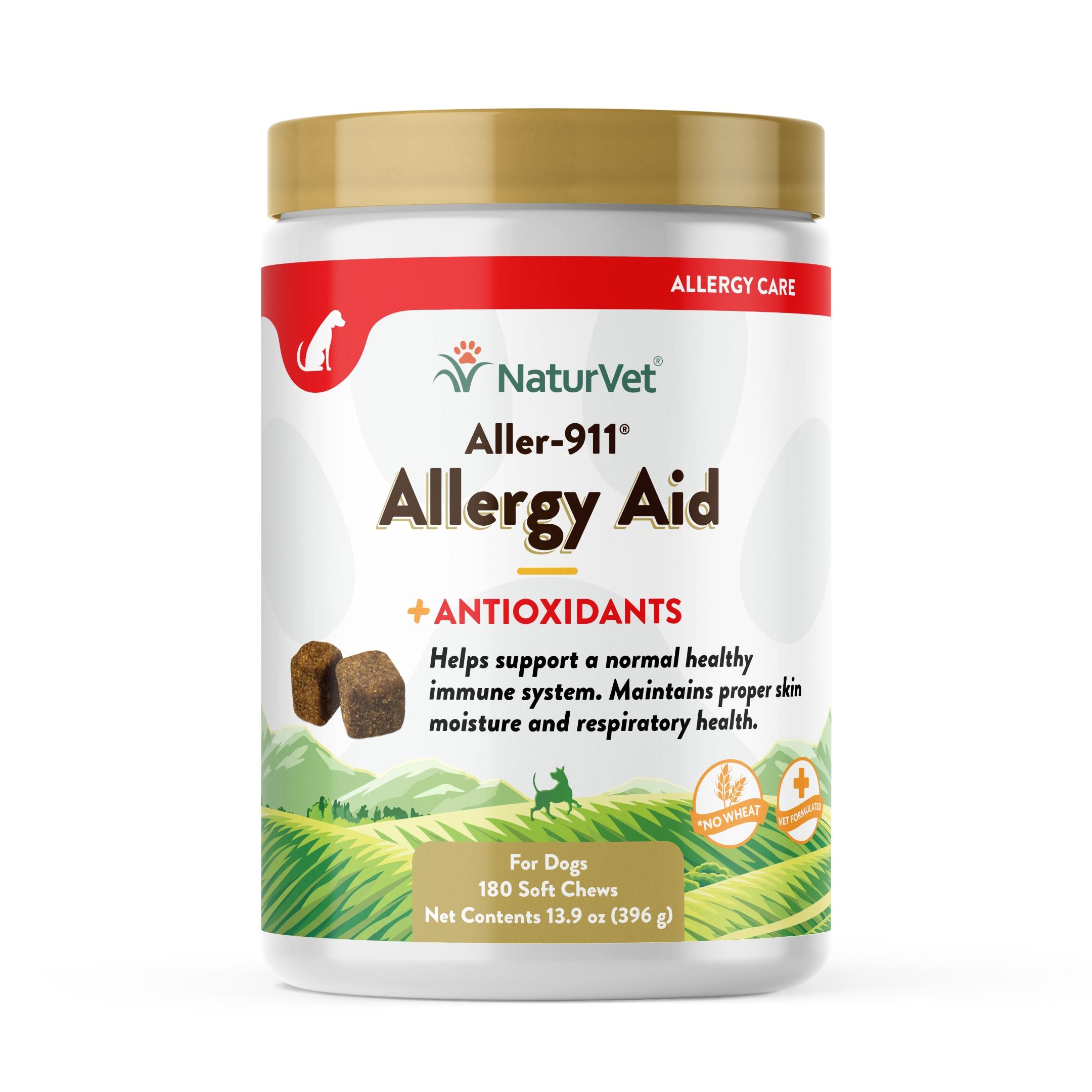 NaturVet Aller-911 Allergy Aid Plus Antioxidants Soft Chews Dog & Cat Supplement