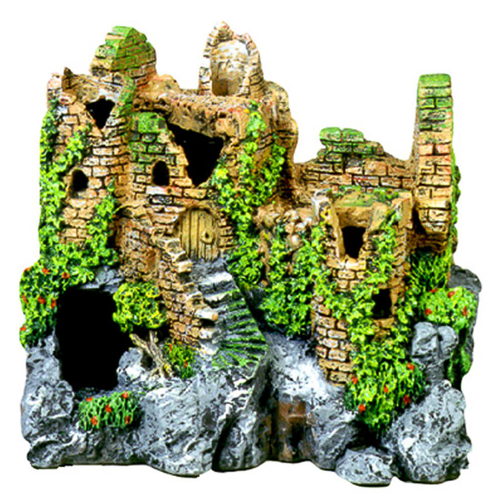 Blue Ribbon Exotic Environments Forgotten Ruins Crumbling Castle & Caves Aquarium Ornaments