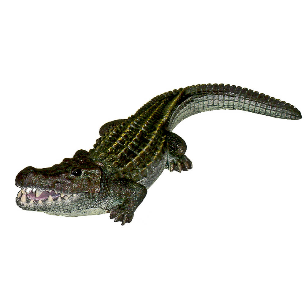 Blue Ribbon Exotic Environments Bubbling Alligator Aquarium Ornaments, 11-in (Size: 11-in)