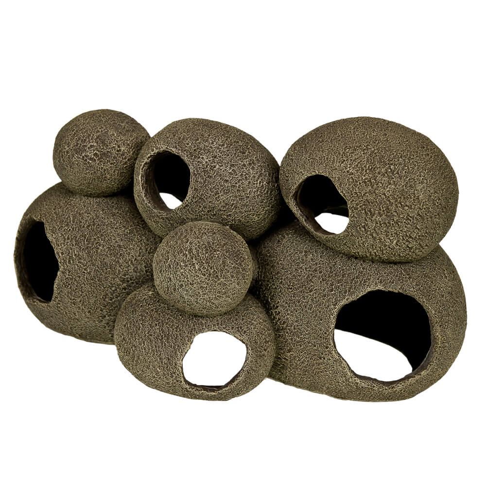 Blue Ribbon Exotic Environments Swim-Through Stone Pile Aquarium Ornaments, Large