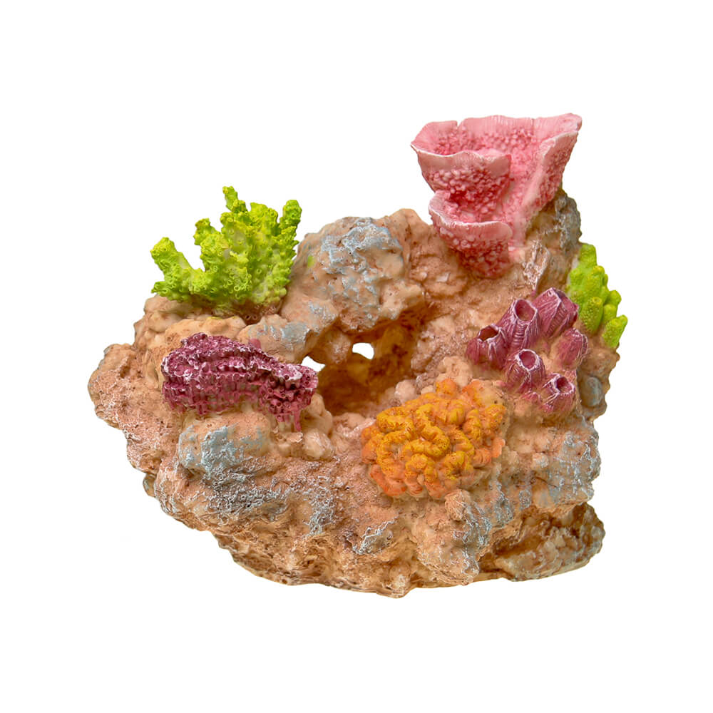 Blue Ribbon Exotic Environments Coral Reef Rock Aquarium Ornaments, Small