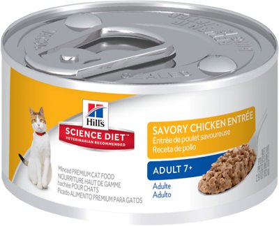 Hill's Science Diet Adult 7+ Savory Chicken Entree Wet Cat Food, 2.9-oz, case of 24 (**)
