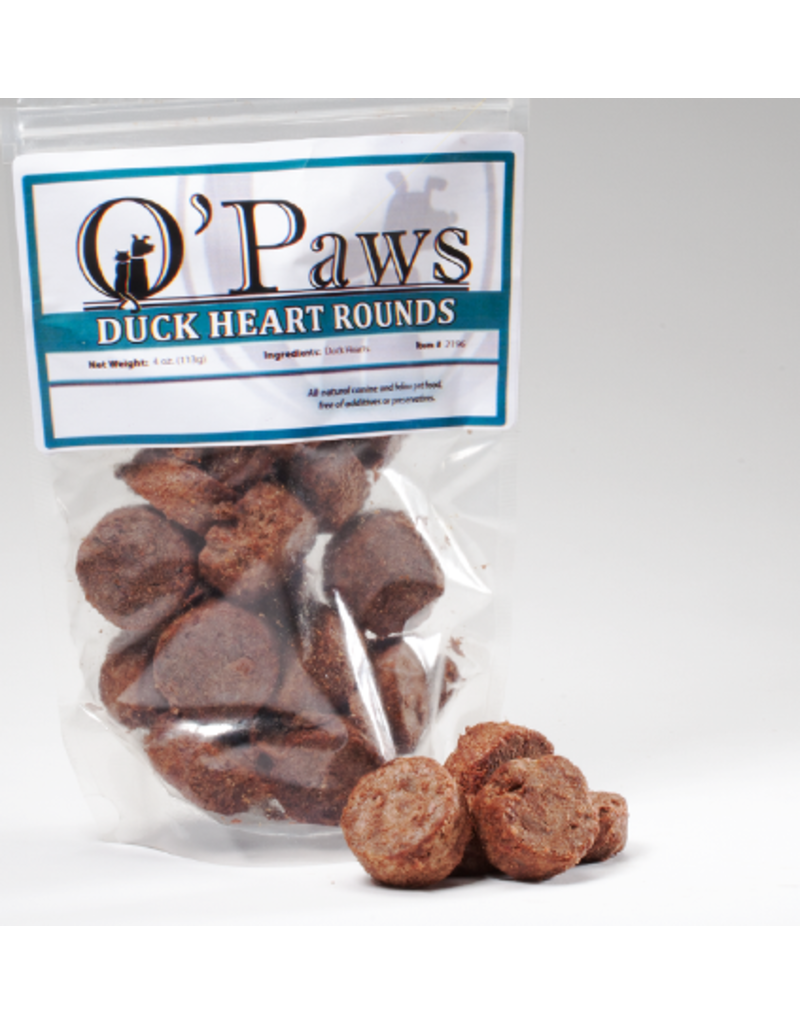 Oma's Pride O'Paws Duck Heart Rounds Freeze-Dried Pet Treats, 4-oz