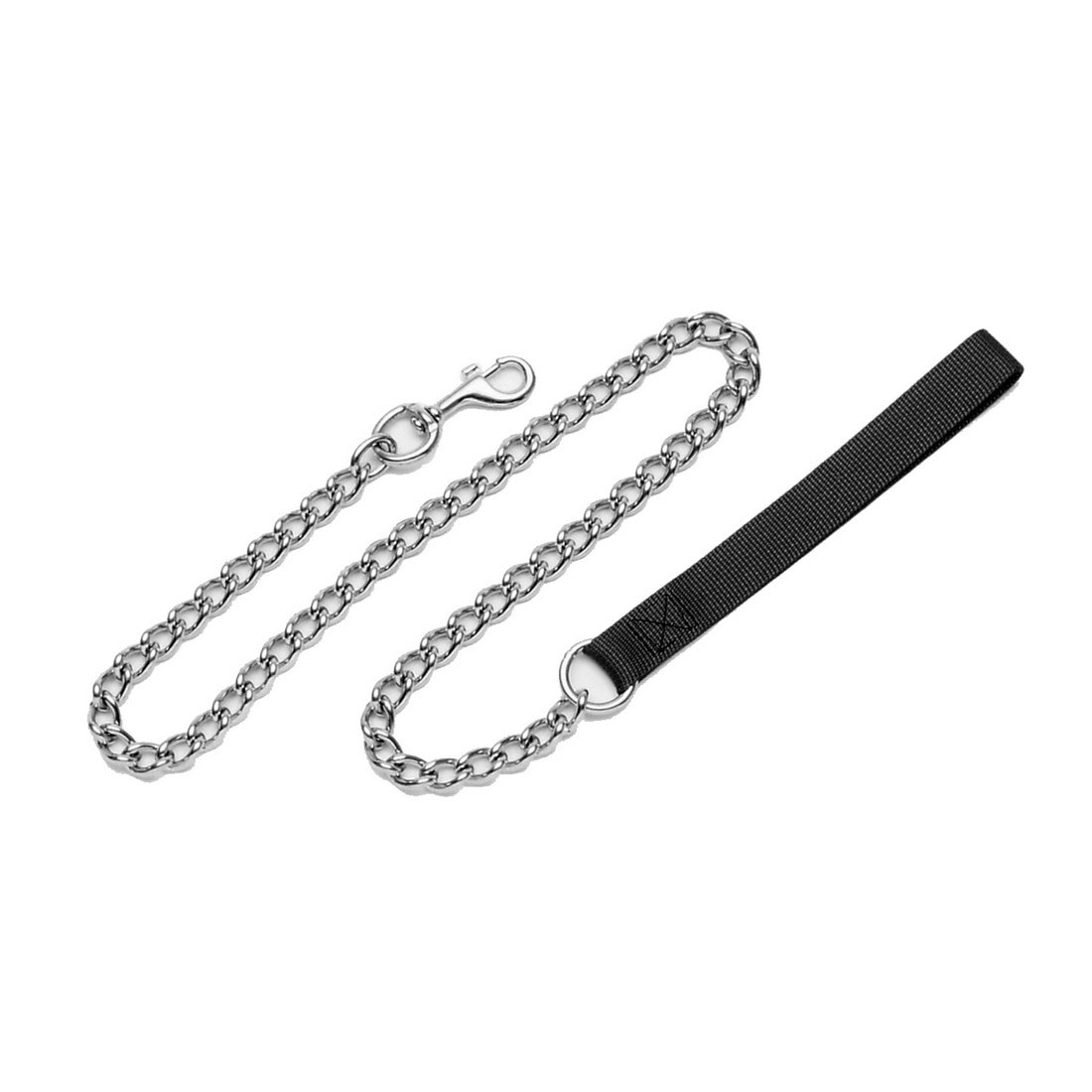 Coastal Titan Chain with Nylon Handle Dog Leash, Black, 4-mm x 4-ft