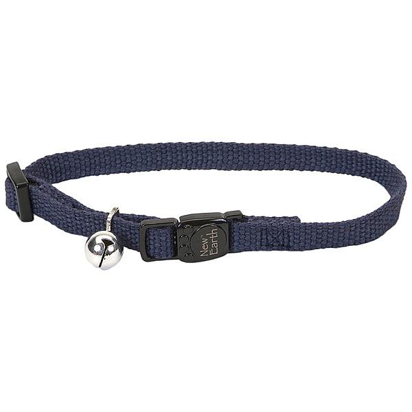 Coastal New Earth Soy Adjustable Breakaway Cat Collar, Indigo, 8-12-in (Size: 8-12-in)
