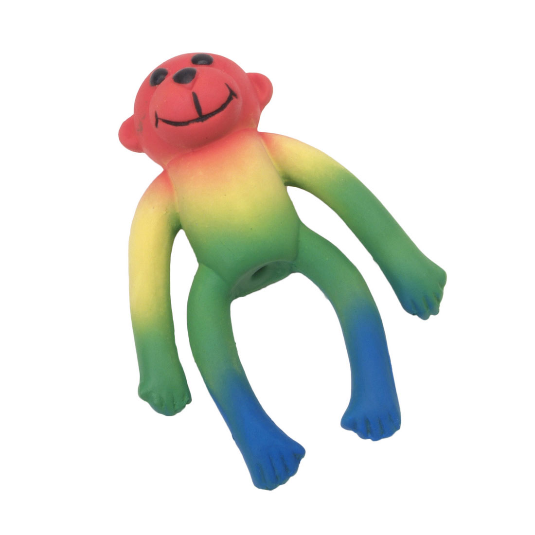 Li'l Pals Latex Monkey Dog Toy, Multi-color, 4-in (Size: 4-in)