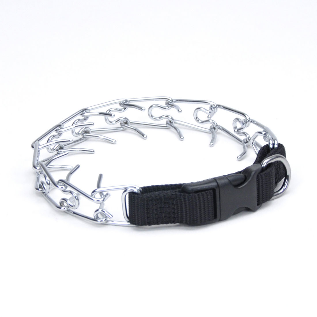 Coastal Titan Easy-On Prong with Buckle Training Dog Collar, Black, 14-in