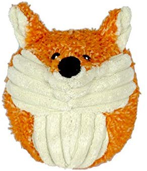 HuggleHounds Squooshie Foxy Ball Dog Toy