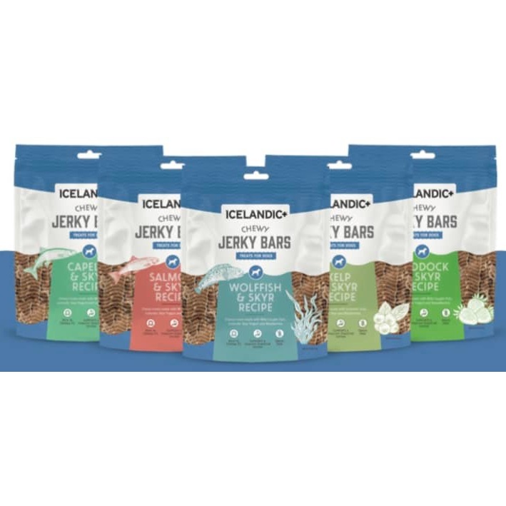 Icelandic+ Chewy Jerky Bars Salmon & Skyr Dog Treats, 2.5-oz