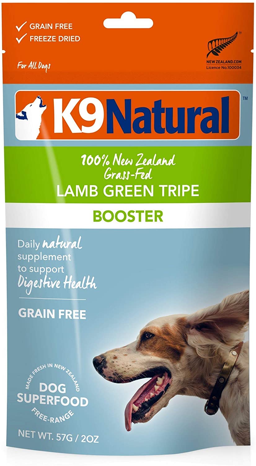 K9 Natural Lamb Green Tripe Booster Freeze Dried Dog Food Topper 2 oz Midland