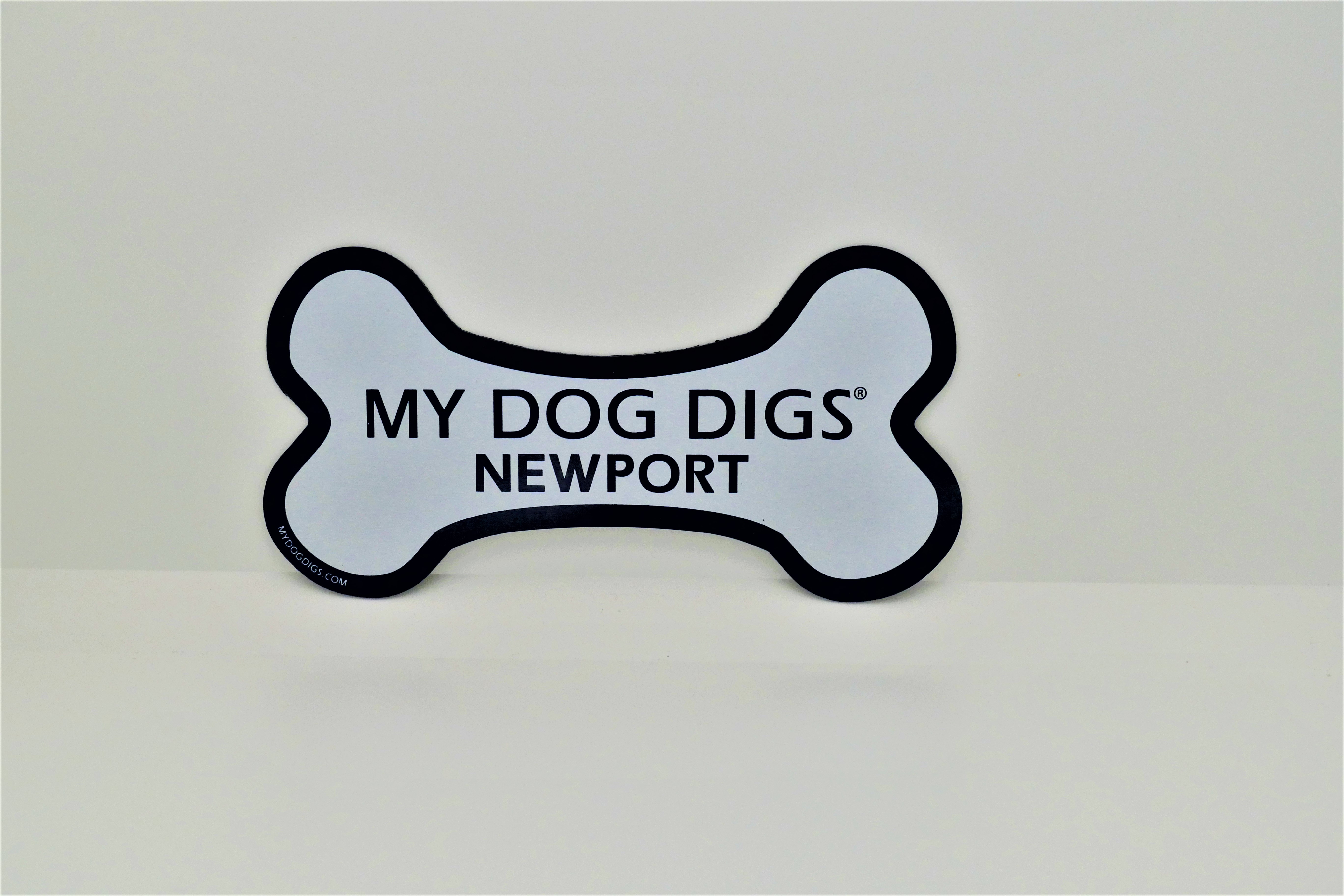 My Dog Digs Newport Sticker