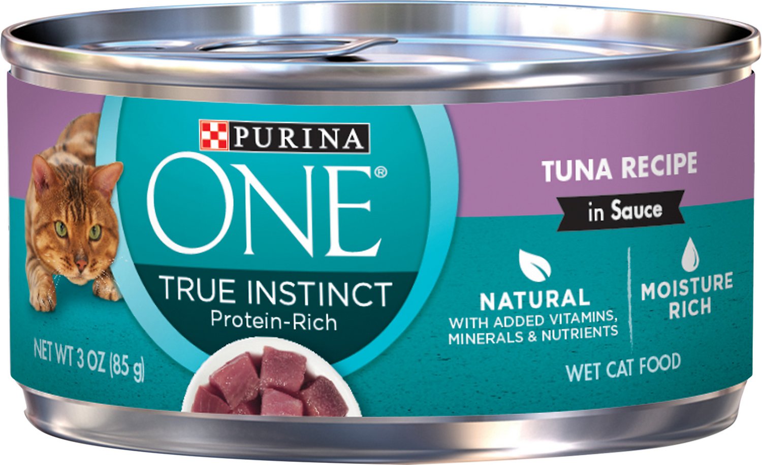 Purina ONE SmartBlend True Instinct Tuna in Sauce Canned Cat Food, 3-oz