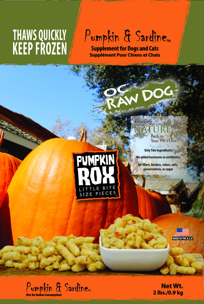 OC Raw Dog Pumpkin & Sardine Rox Dog & Cat Supplement, 2-lb