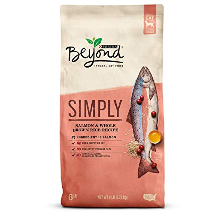 Purina Beyond Simply Salmon & Whole Brown Rice Recipe Dry Cat Food, 6-lb
