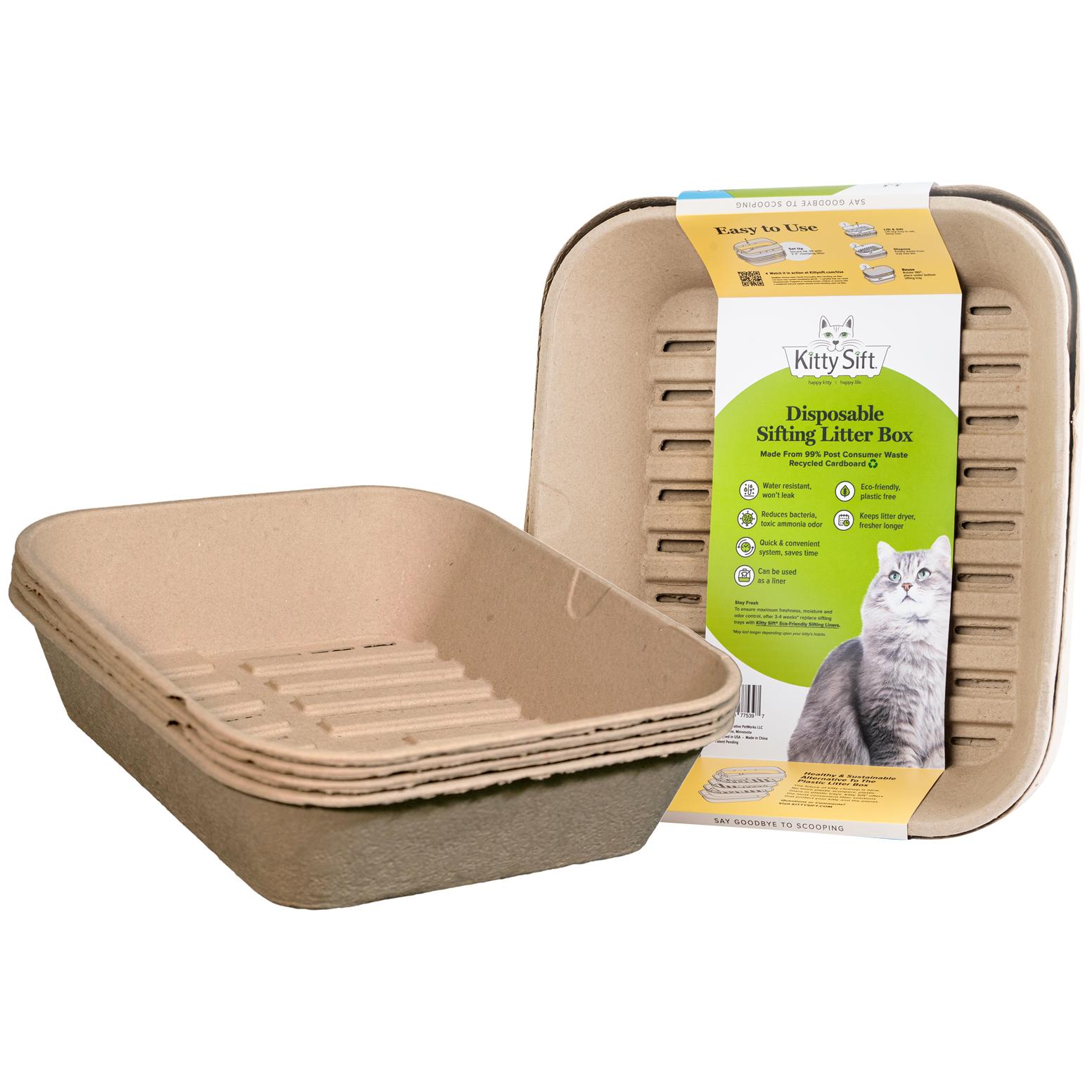 Kitty Sift Disposable Sifting Cat Litter Box, Jumbo