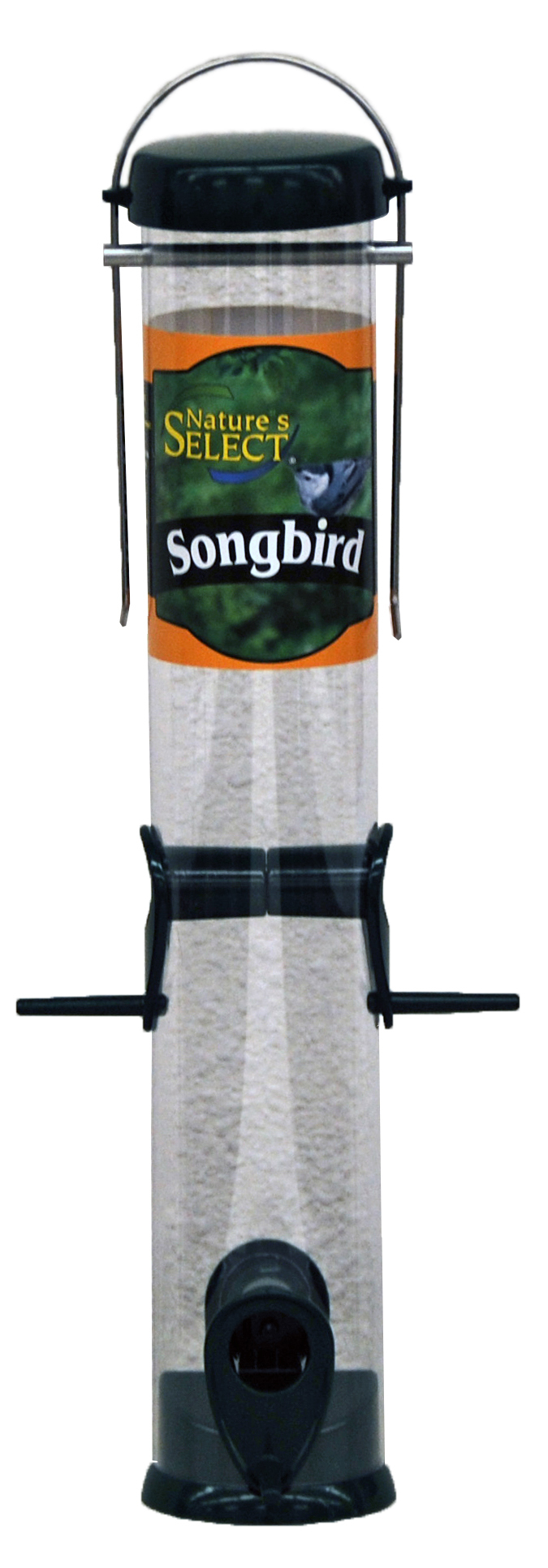 Nature's Select Songbird Tube Bird Feeder, Green, 15-in