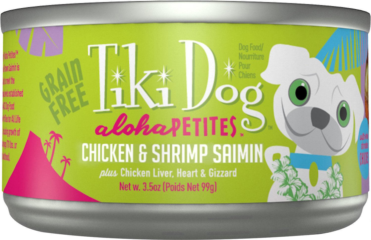 Tiki Dog Aloha Petites Chicken & Shrimp Saimin Dog Food Can, 3.5-oz