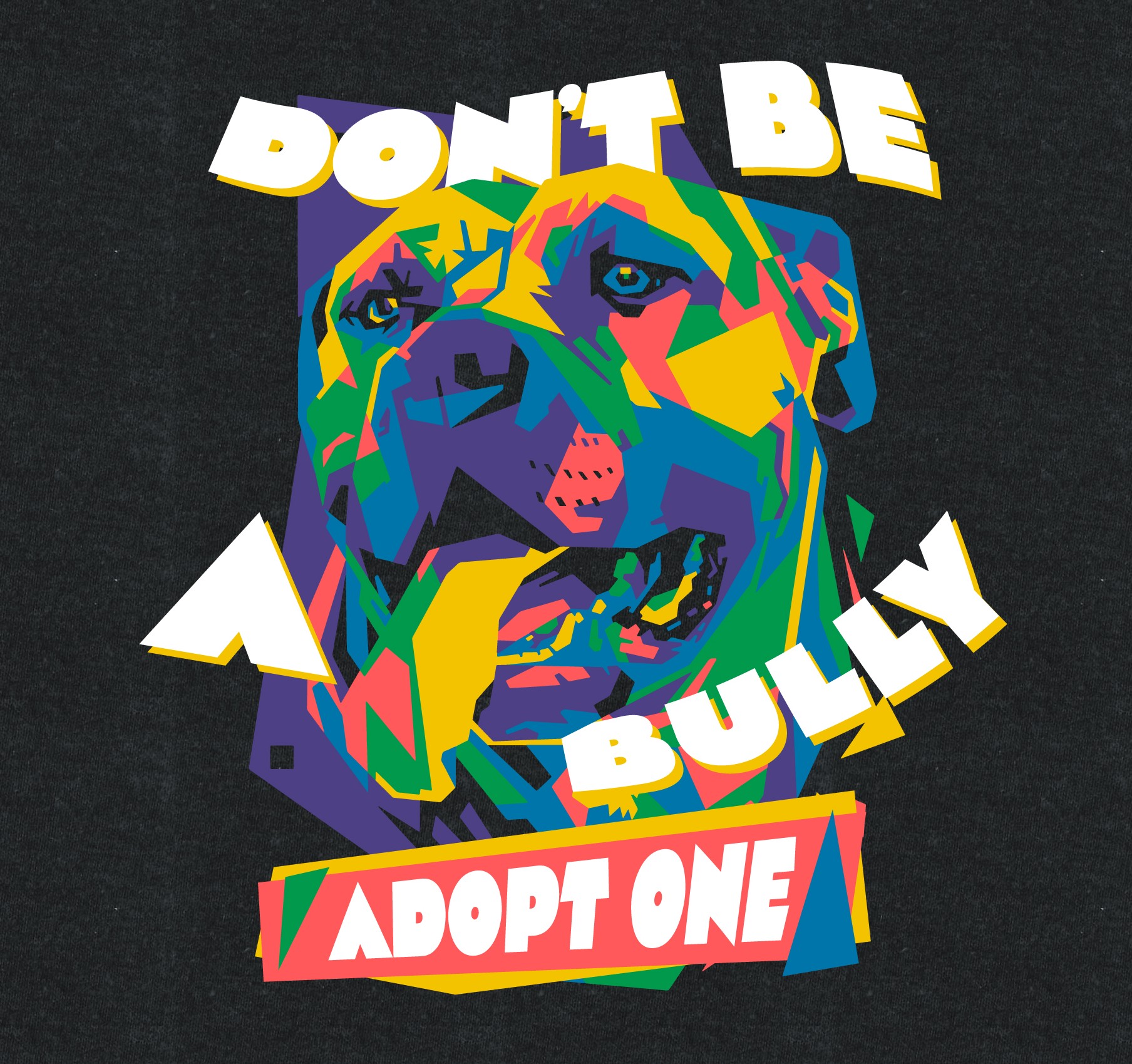 Copy Of Don't Be A Bully Retro Tee Black - Large