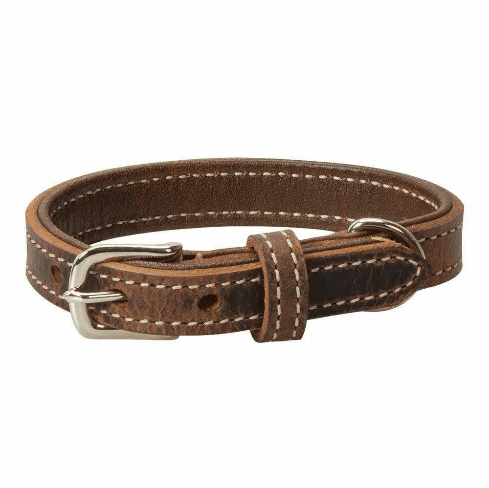 Weaver Leather Distressed Collar Chocolate 17"