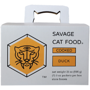 Savage Cat Frozen Cooked Duck 3oz 7ct
