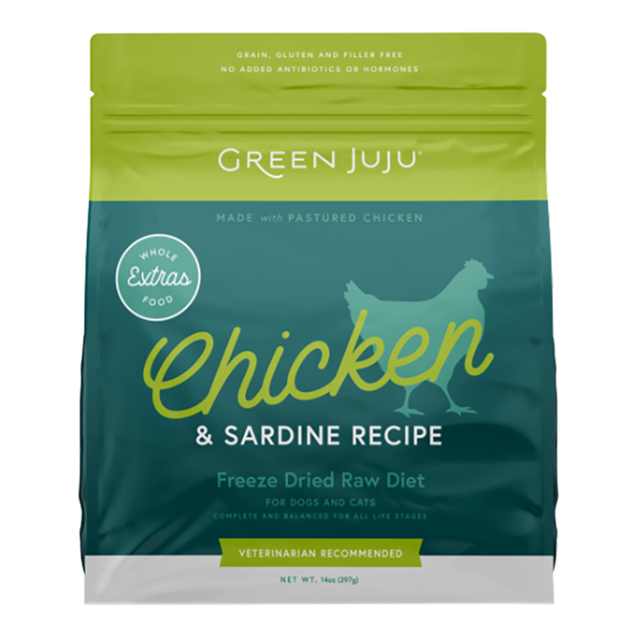 Green Juju Freeze-Dried Chicken & Sardine 14oz