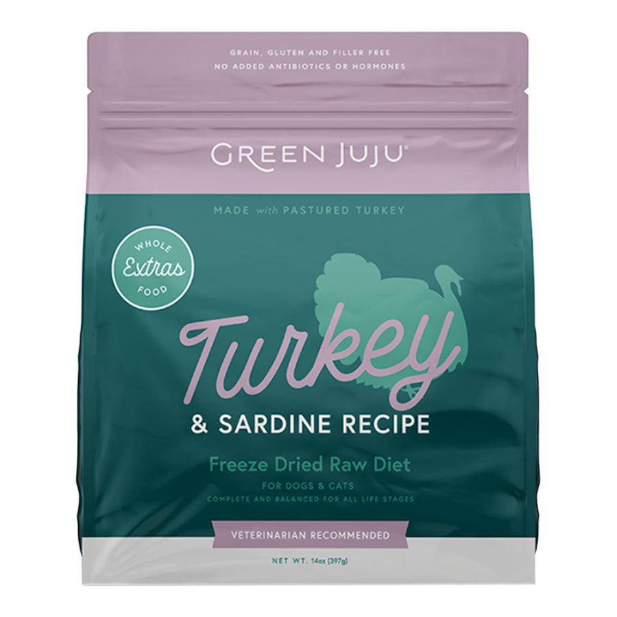 Green Juju Freeze-Dried Turkey & Sardine 14oz