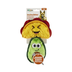Outward Hound 2-Pack DURABLEZ TACO & AVOCADO Squeaky Dog Toy