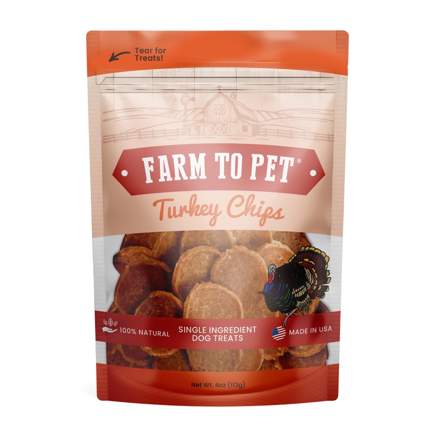 Farm To Pet Turkey Chips Dog Treats, 4-oz (Size: 4-oz)