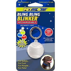 PETSPORT USB-C Rechargeable Bling Bling Blinker