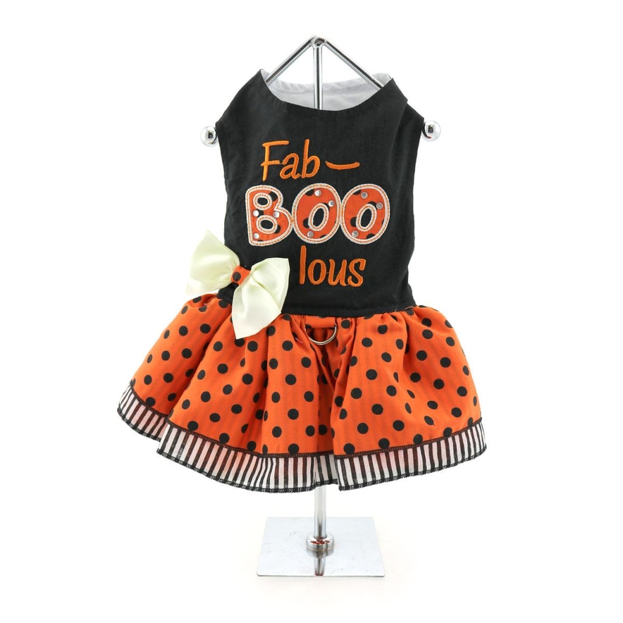 Doggie Design Halloween Dog Harness Dress - Fab-BOO-lous (Size: Large)