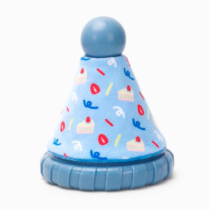 HugSmart Pet - Yappy Birthday - Blue Party Hat - TPR Rubber
