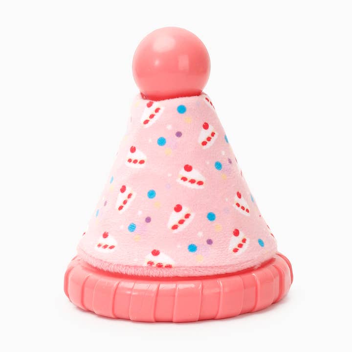 HugSmart Pet - Yappy Birthday - Pink Party Hat - TPR Rubber