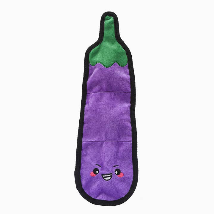 HugSmart Pet - Squeakin’ Vegetables - Eggplant - Plush Toy