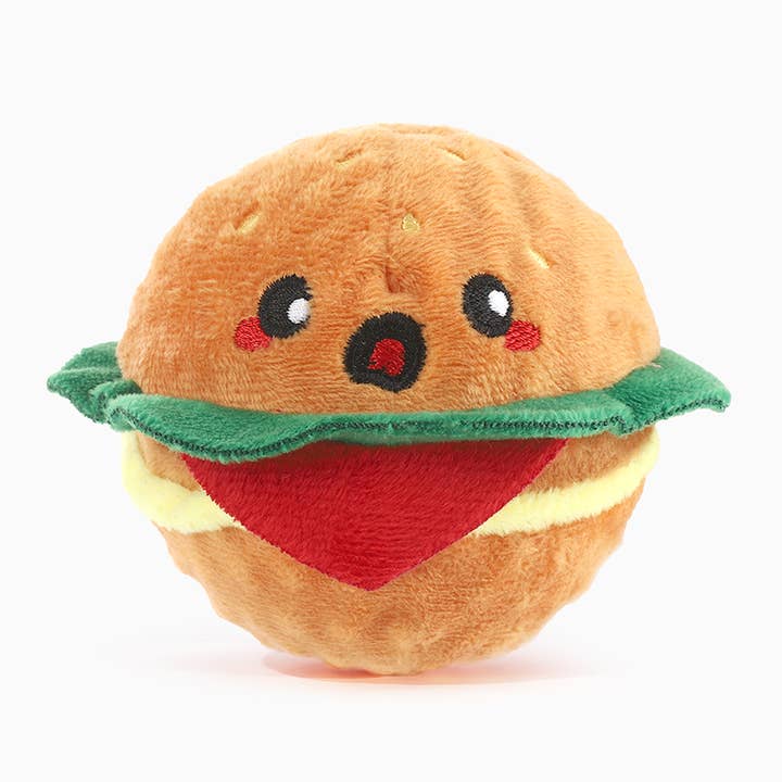 HugSmart Pet - Food Party - Hamburger - Dog Ball Toy