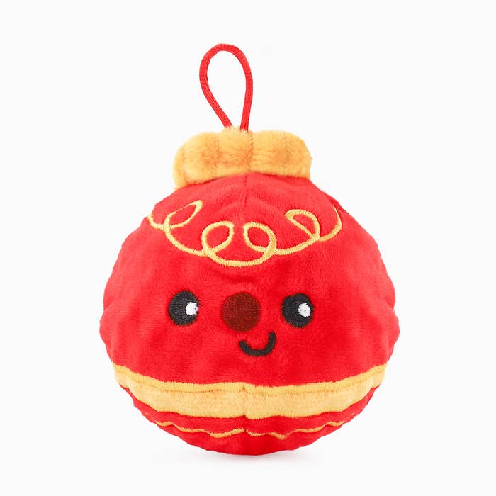 HugSmart Pet - Happy Woofmas - Ornament - Dog Ball Toy