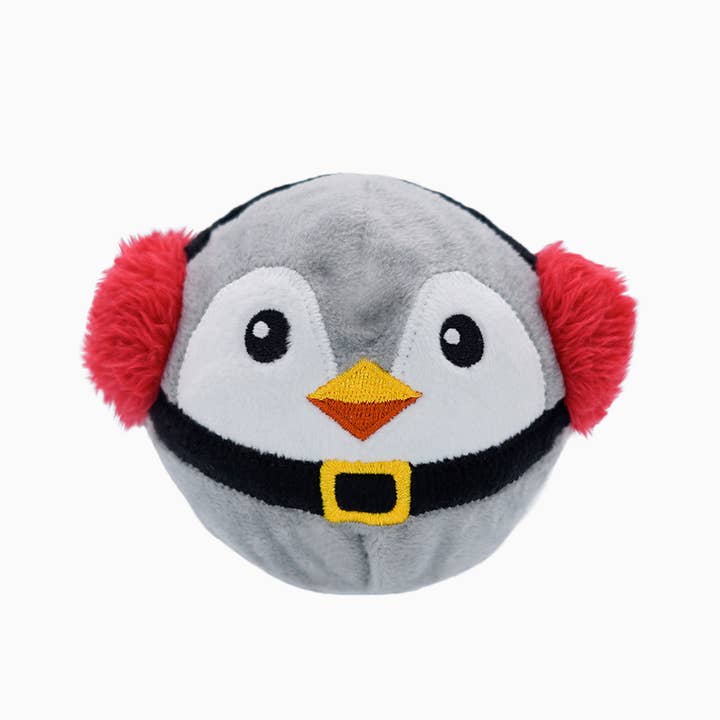 HugSmart Pet - Happy Woofmas - Penguin - Dog Ball Toy