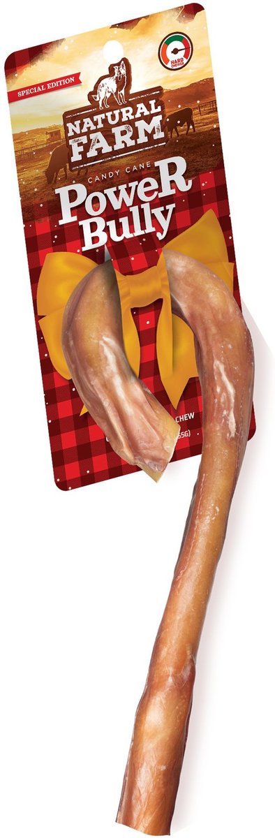Natural Farm DOG POWER BULLY CANDY CANE TREAT