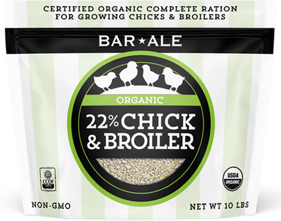 Bar Ale Organic 22% Chick & Broiler Crumbles 10-lb