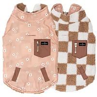 Lucy & Co. Playing Checkers Reversible Teddy Vest - L