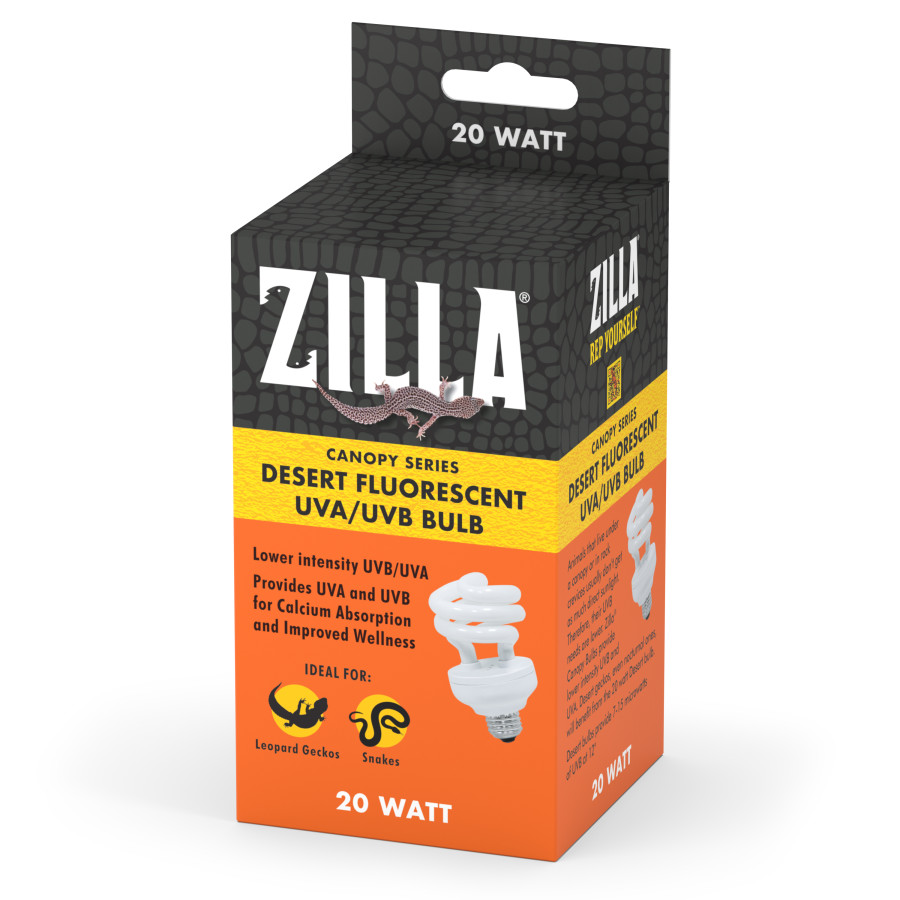Zilla Canopy Series Desert Flourescent UVB/UVA Bulb 20 Watt