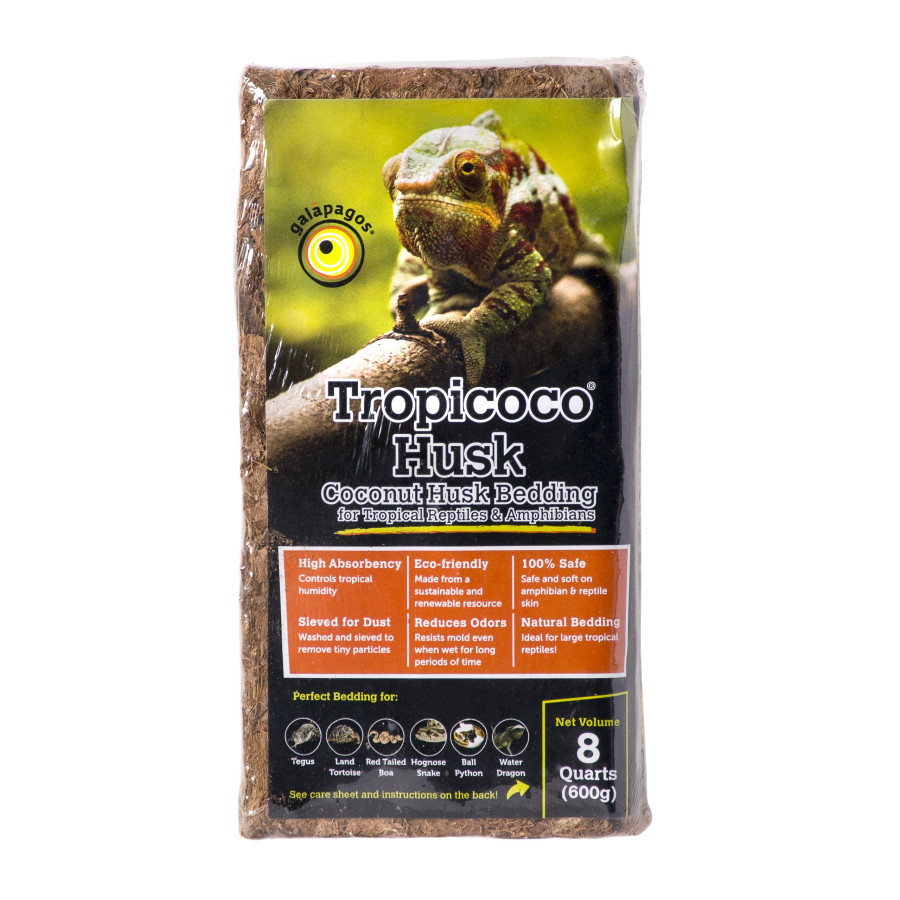 Galapagos Tropicoco Coconut Husk Bedding 8qt Compressed Brick
