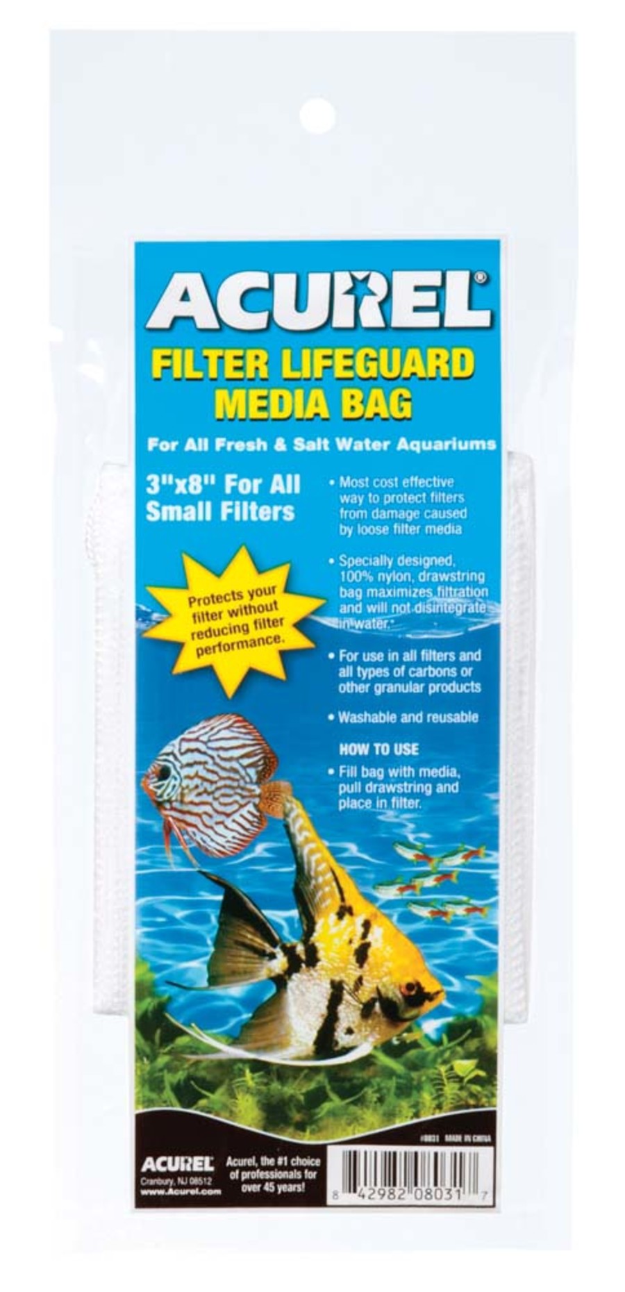 Acurel Filter Lifeguard Media Bag 3" x 8"