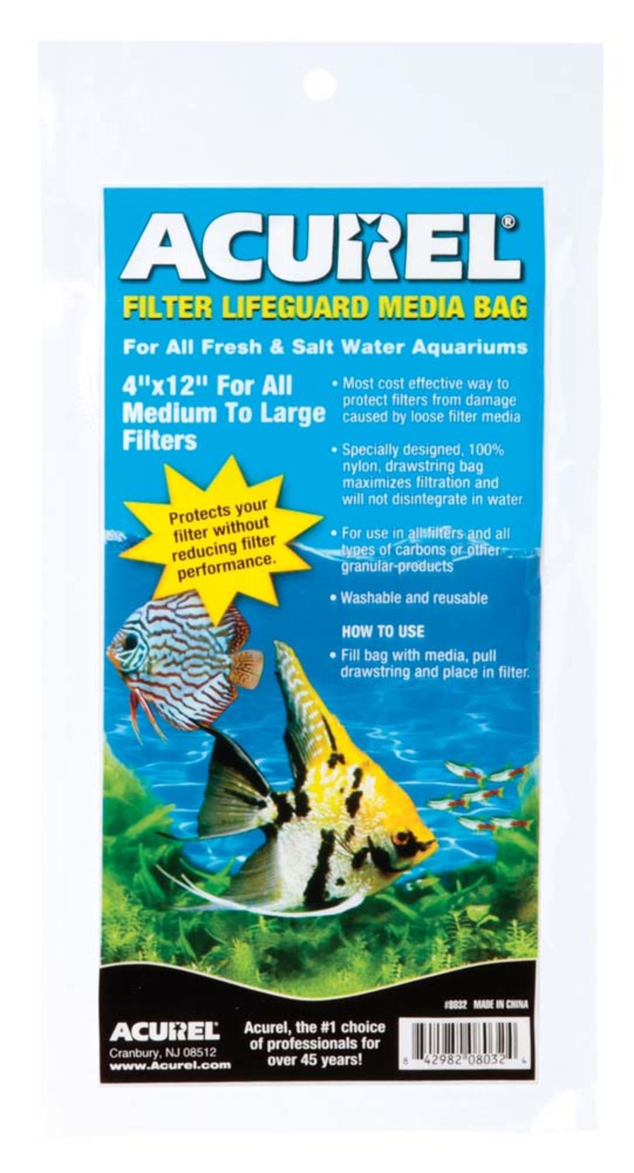 Acurel Filter Lifeguard Media Bag 4" x 12"