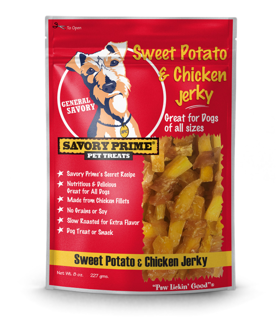 Savory Prime Sweet Potato & Chicken Jerky 8oz.
