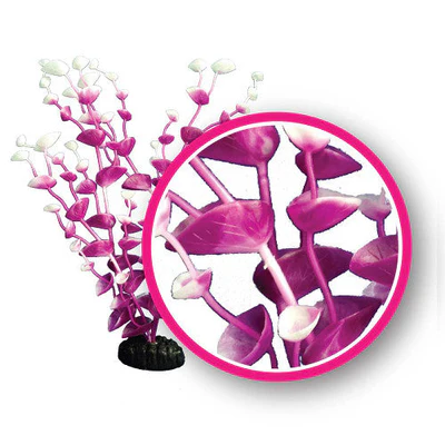 Weco Wonder Plant Dream Series Magenta Tulips 6" Plastic Aquarium Plant Ornament